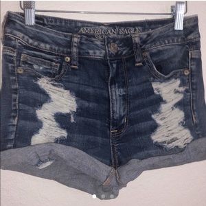 american eagle denim shorts with rips☆